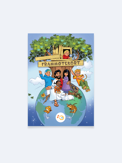 Hovedbilde Fremmøtekort Jesus og barna - 20 stk.